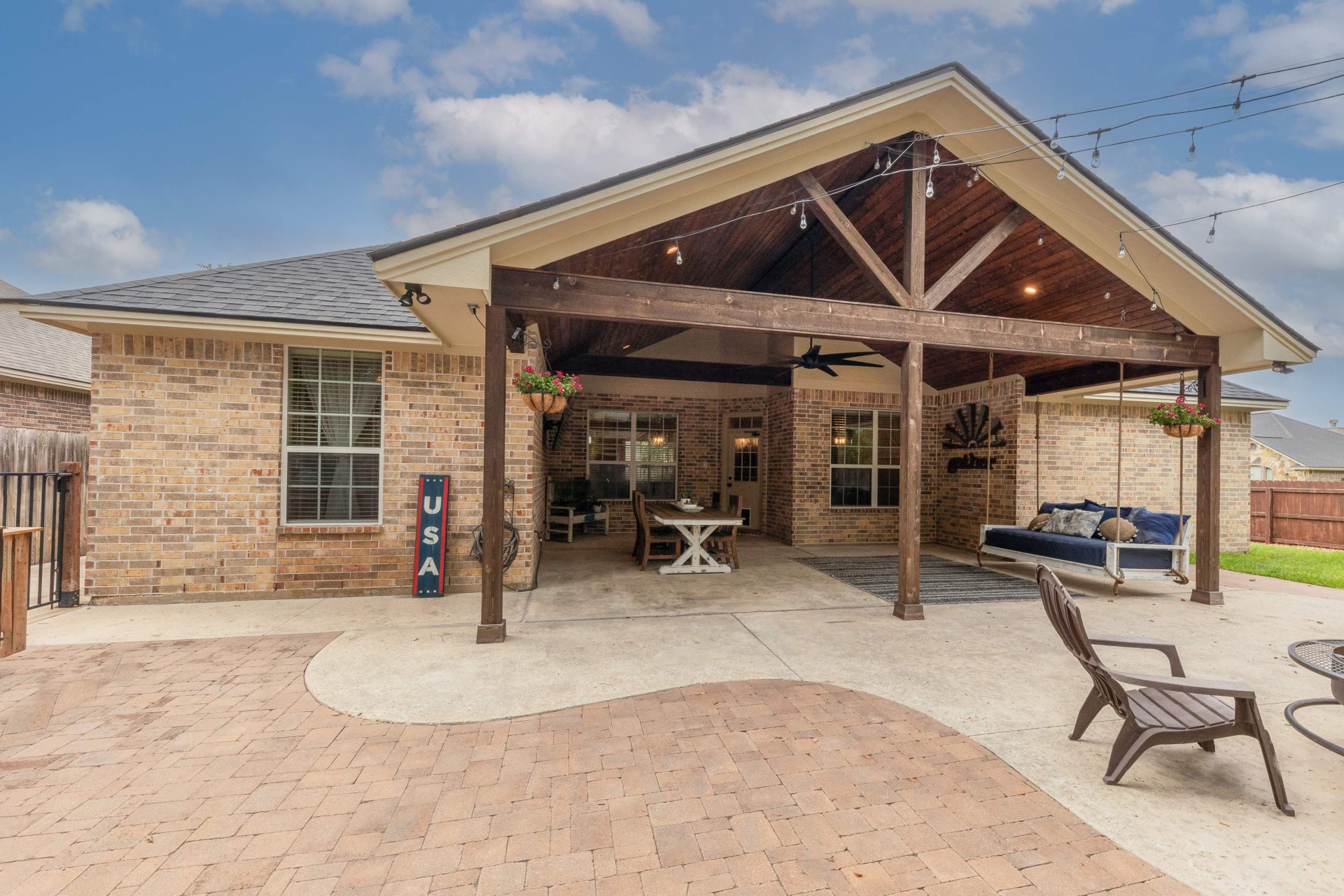 Porch & Patio Area Extension by H3 Outdoor Design in Bryan, Tx