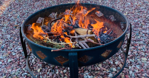 Portable Firepit with Compact Design, Easy to Move for Outdoor Gatherings and Backyard Warmth