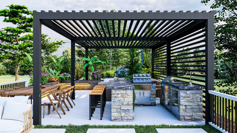 Outdoor Kitchen and BBQ Area