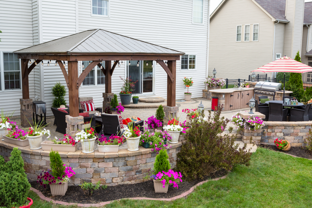 Retaining Wall in Backyard